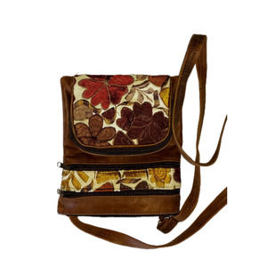 Handcrafted Genuine Leather Crossbody Purse with Embroidery